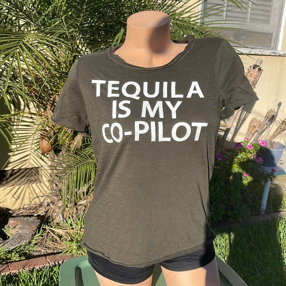 Chaser Brand "Tequila Is My Co-Pilot" Tee